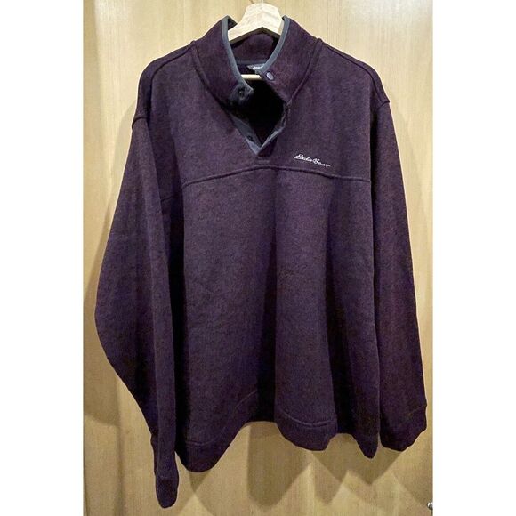 Eddie Bauer 2X Dark Purple  long sleeve round collar sweater - Picture 1 of 4